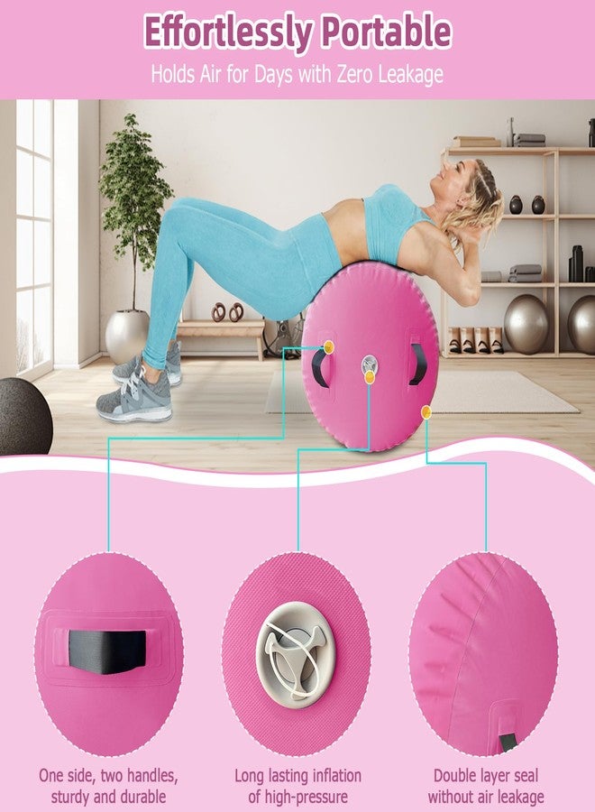 Vapaus Gymnastics Air Barrel Inflatable Tumbling Roller Mat Back Handspring Trainer Air Tumbler Octagon Barrel Gymnastics Equipment for Tumble Track Cheerleading Yoga Training Durable AntiSlip Double Seal Without Pump - Image 2