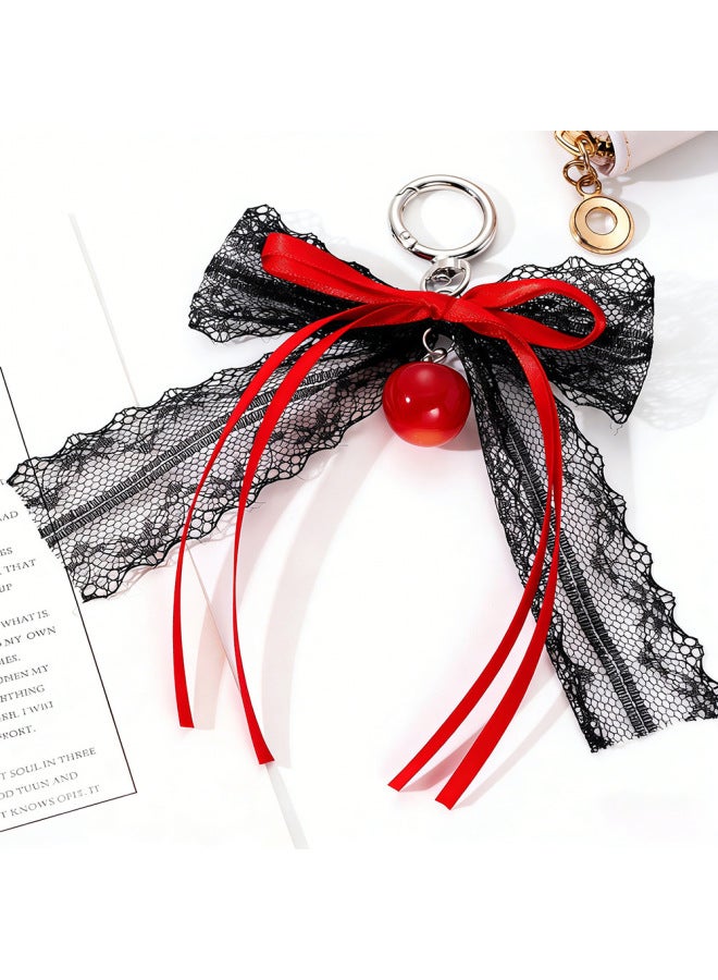 Women's New Lace Clothing Accessories Black Lace Bow Tie Pearl Collar Flower Bow Handmade Diy Hair Accessories Supplies