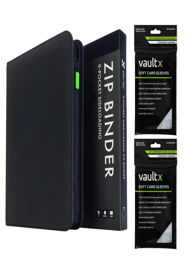 فولت إكس مجموعة هدايا Vault X ذات 9 جيوب Exo-Tec بسحاب أسود + 400 غلاف ورقي - Image 1