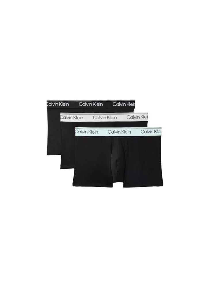 CALVIN KLEIN 3 Pack Low Rise Trunks - Microfibre Stretch