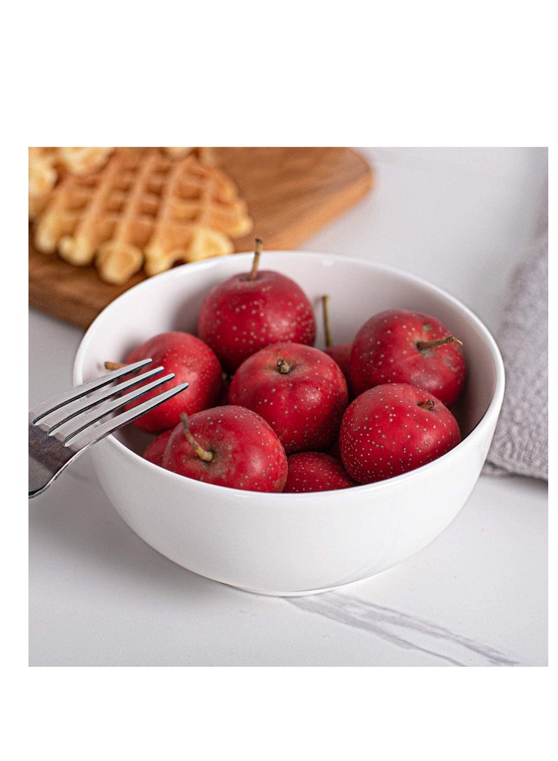 6-Piece Melamine Soup and Bowl Set in White, Durable, Shatter-Resistant, Dishwasher Safe, Multiple Sizes | Non-Skimmable Plate | Serving (5.5")  - Image 3