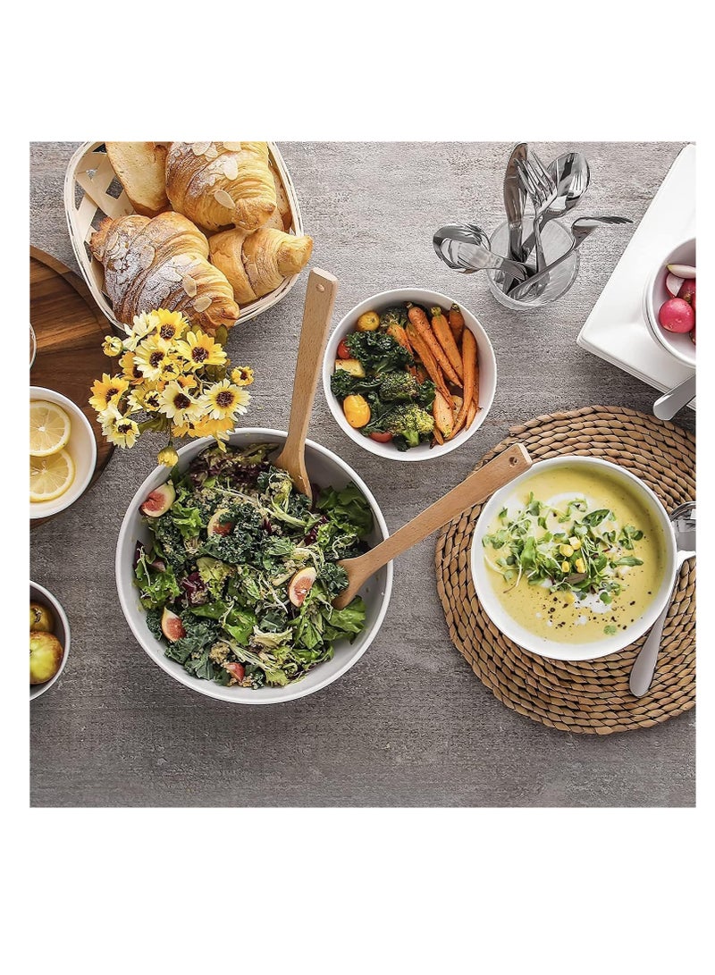 6-Piece Melamine Soup and Bowl Set in White, Durable, Shatter-Resistant, Dishwasher Safe, Multiple Sizes | Non-Skimmable Plate | Serving (5.5")  - Image 4