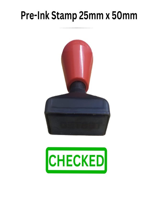 Monotech Enterprises Pre-Ink Stamp with Message Checked (Green) - Image 2