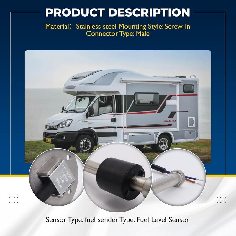 OXCANO Marine Fuel Sending Unit 0-90ohms 7" (175mm) for Boat Fuel Tank Sender - Image 4