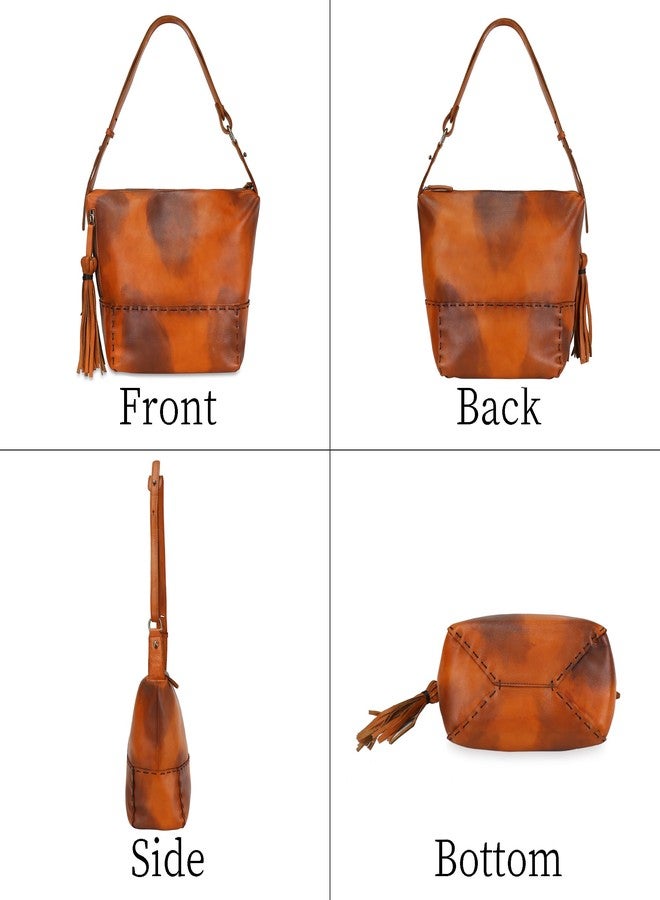 LETEULO Hobo Bag for Women Crossbody Bag Purse and Handbag Leather Shouler Bags (Brown) - Image 5