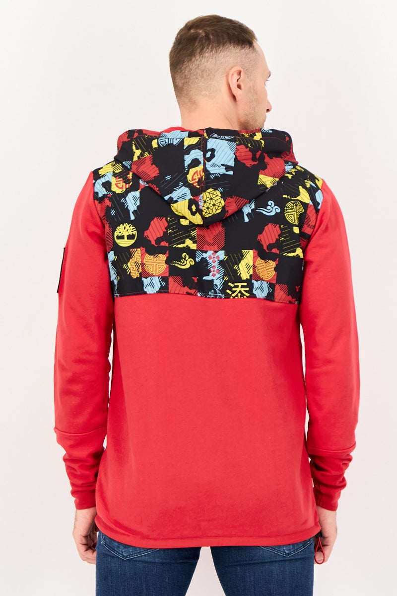 Timberland Men Graphic Print Long Sleeve Hoodie, Multicolor - Image 3