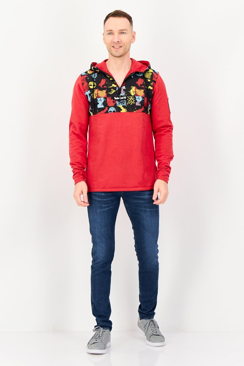 Timberland Men Graphic Print Long Sleeve Hoodie, Multicolor - Image 4