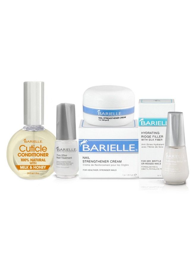 BARIELLE Miracle Nail Fixers Collection: 4Pc Nail Strengthening Cuticle Care & Nail Treatment Collection - Image 1