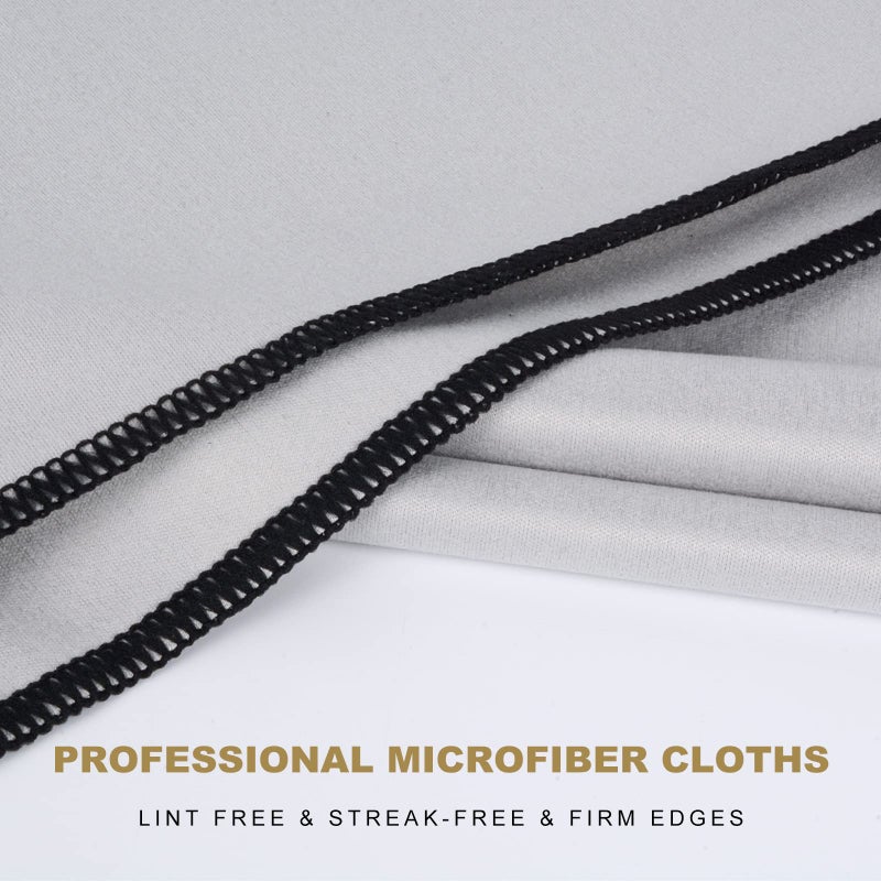 Sinland مناديل تلميع الزجاج من مايكروفايبر بحجم كبير سميكة بدون زغب مناديل تجفيف لكؤوس النبيذ والأواني والأجهزة المصنوعة من الفولاذ المقاوم للصدأ 20 بوصة × 25 بوصة عبوة من 2 رمادي - Image 3
