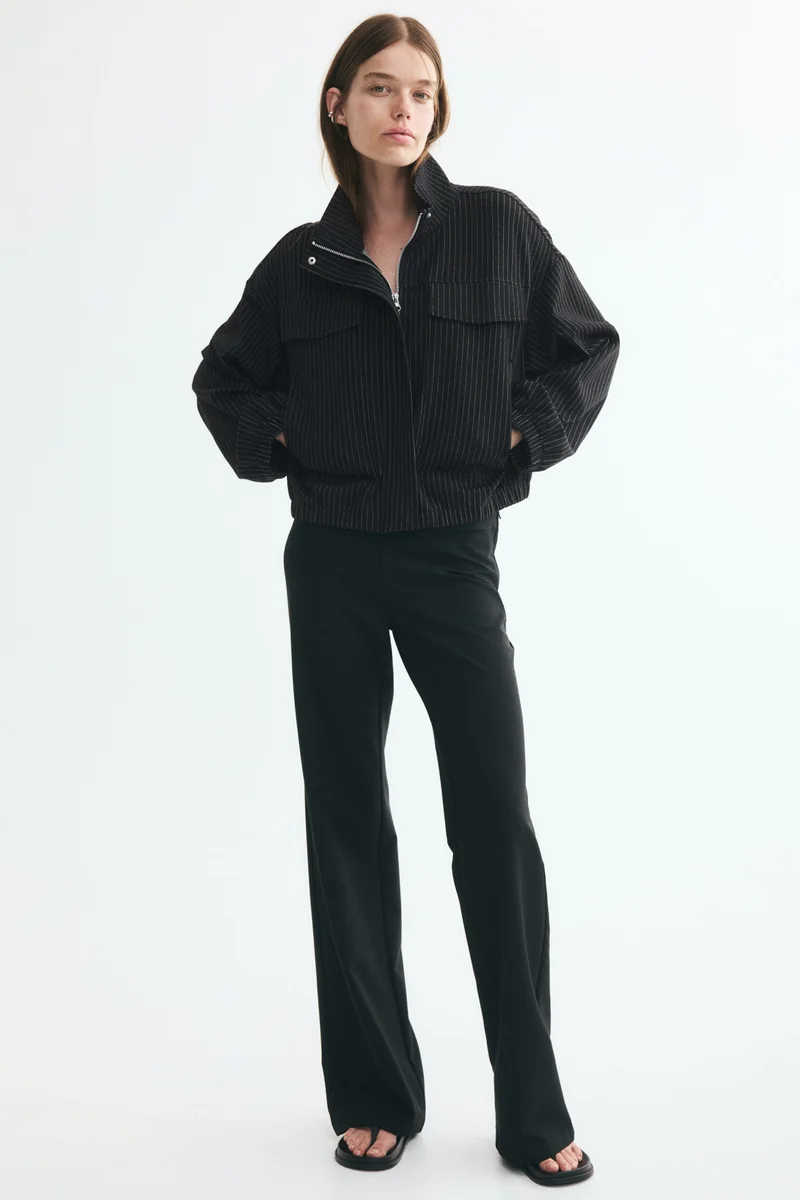 H&M  Funnel-collar jersey jacket for Women | Best Price UAE