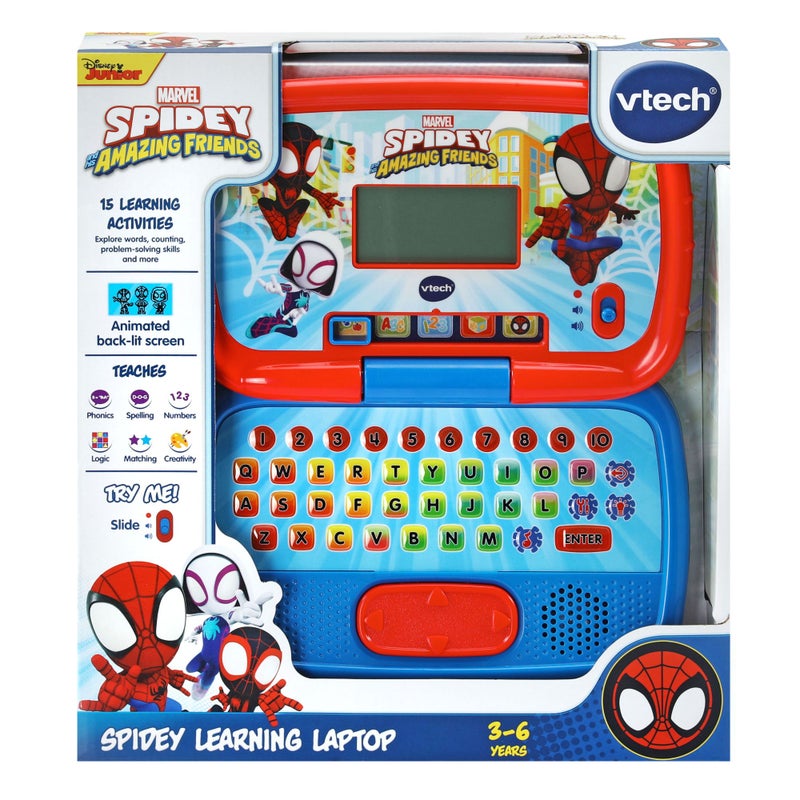 Vtech - Spidey & His Amazing friends Spidey Learning Laptop - Multicolour | Enjoy logic, memory, and creative games with the VTech® | Suitable for ages 3 + up - Image 2