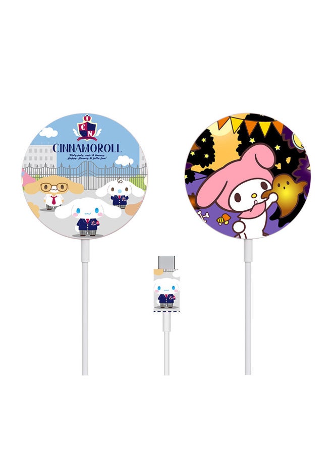Generic - Applicable To For Apple MagSafe Charger Stickers Cartoon 12 Mobile Phone Magnetic Wireless Charging Scratch-resistant Film-Color:TN-MSF-0025 - Image 1