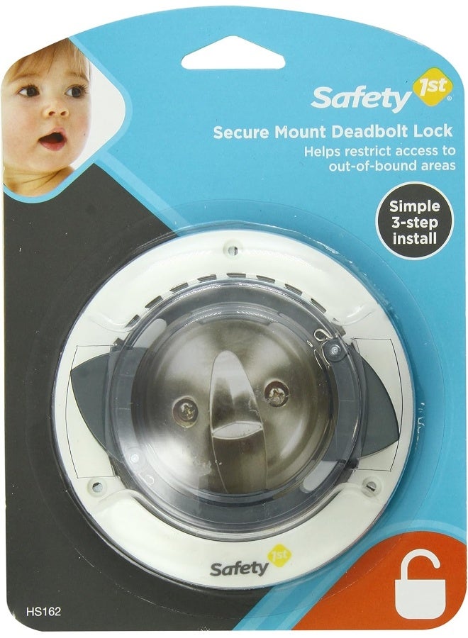 Safety 1st Secure Mount Deadbolt Lock,White - Image 1
