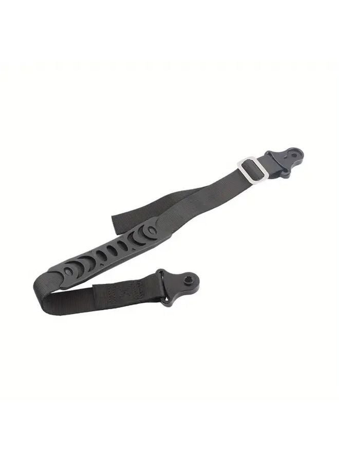 Universal Black Motorcycle Rear Rescue Strap Aluminum Alloy Racing Sling Belt - Image 1