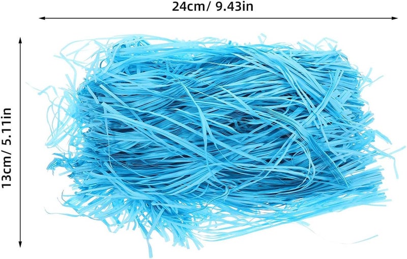 CORHAD Blue Shredded Paper Filler for Boxes 200g Pack Lake Blue Crinkle Cut Packing Box Filling for Basket Protection and Decoration - Image 1