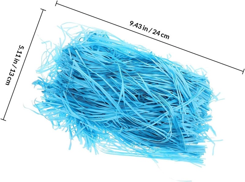 CORHAD Blue Shredded Paper Filler for Boxes 200g Pack Lake Blue Crinkle Cut Packing Box Filling for Basket Protection and Decoration - Image 2
