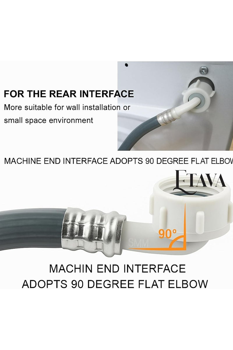 ETAVA Washing Machine Inlet Hose Pipe 3 Meter – Universal Water Supply Connector – Heavy Duty, Leak-Proof & Durable – Flexible PVC Pipe Compatible with All Washing Machine Brands - Image 5