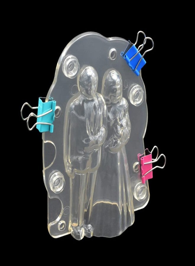 TUKE Chocolate Molds 3D Bride and Groom Couple Candy Fondant Mold Birthday Cake Decorating Molds with Clips - Image 5