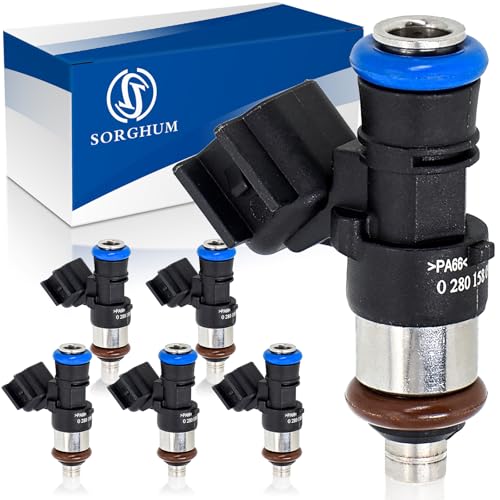 Sorghum Fuel Injectors Set of 6 Compatible with Ford Edge 2007 2008 2009 2010 2011 Flex Fusion Taurus X Lincoln MKS MKT MKX MKZ Mazda 6 CX9 V6 35 37L Replace 0280158091 FJ1000 7T4Z9F593CA - Image 1