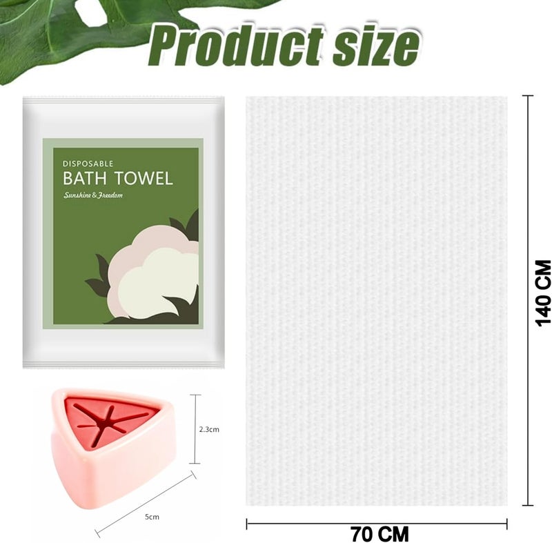 ArcShine Disposable Bath Towels with Hanging Hooks | Multi Sizes & Packs Soft, Absorbent & Individually Packed Shower Towels for Travel, Spa, Gym, Hotel, Camping & Sports (8 Pack 70 x 140 cm) - Image 3
