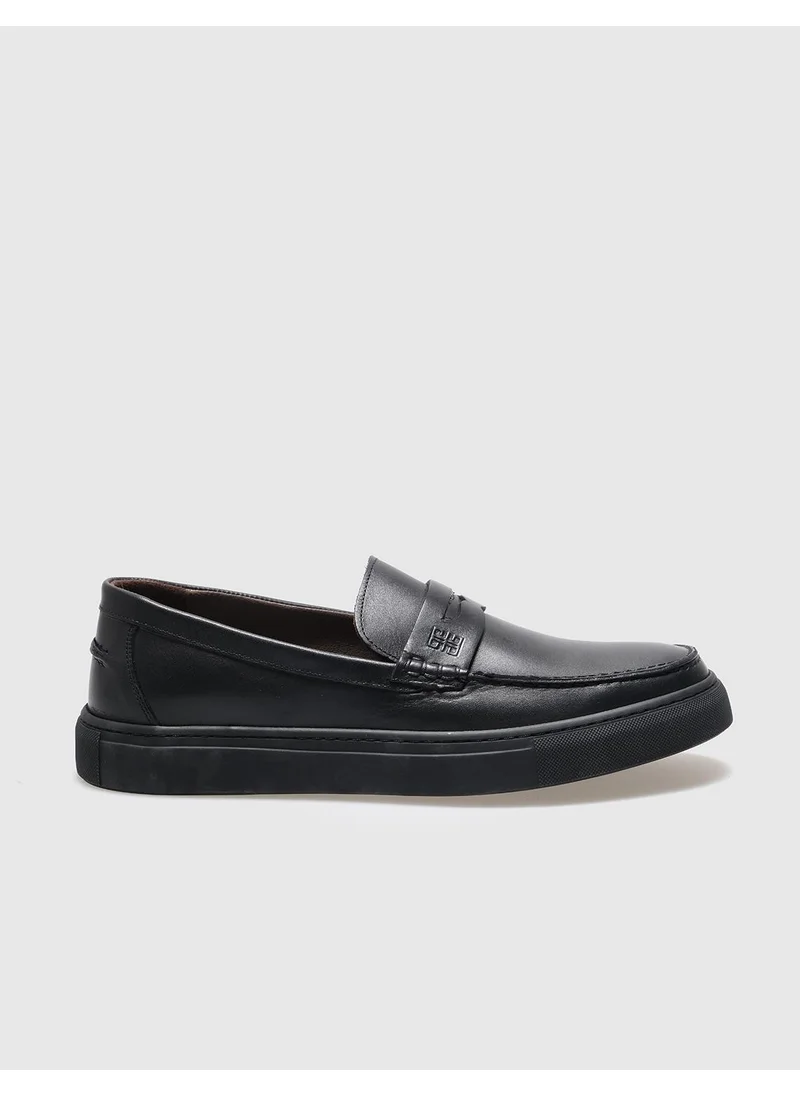 كاباني Leather Black Men's Casual Shoes