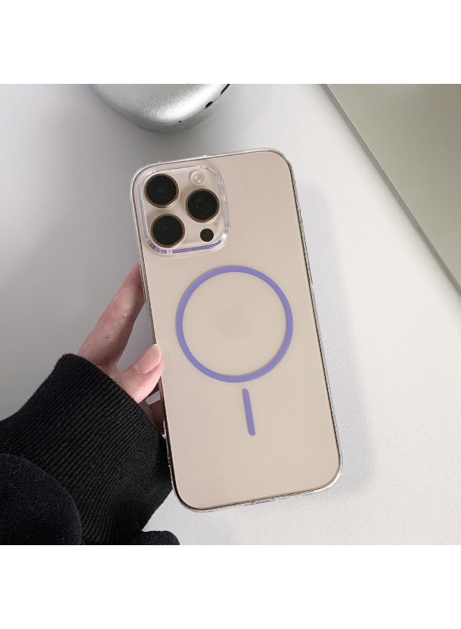 NIBEMINENT Protective TPU Case Cover For iPhone 16 Plus, Sunset Purple/Clear