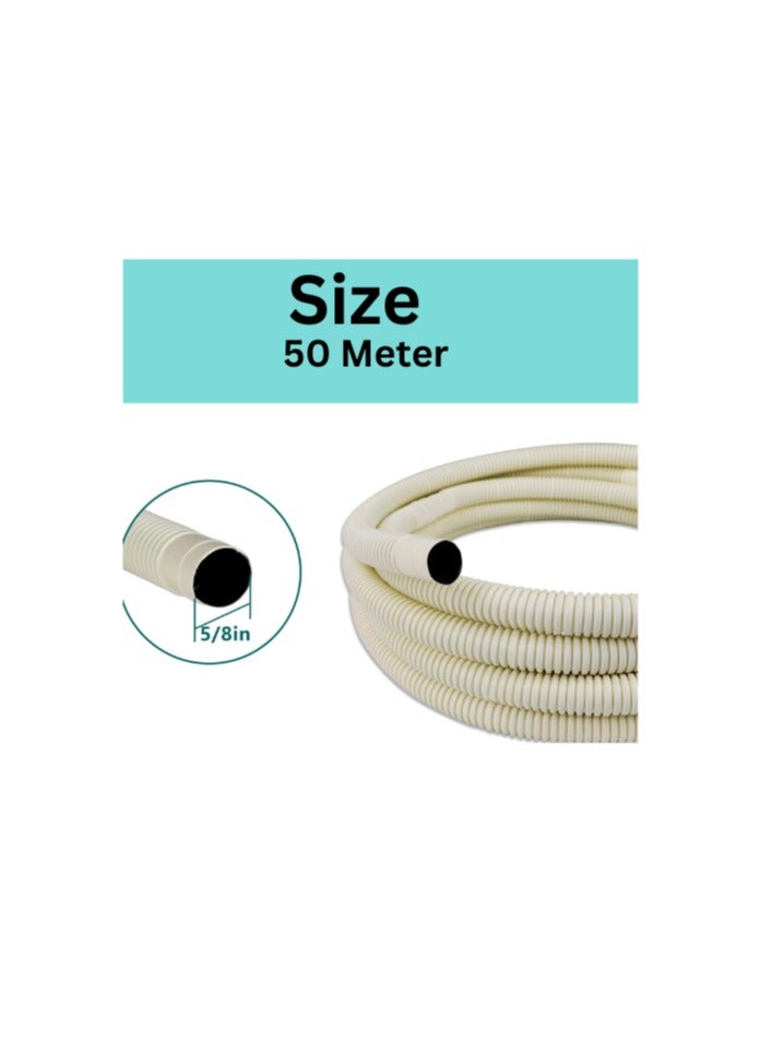 50 Meter Length Ft AC Drain Hose for Mini Split Air Conditioner Ductless Heat Pump, 5/8" I.D Universal Mini Split Drain Hose Pipe Line, Flexible and UV Resistant Air Conditioner Accessories - Image 3