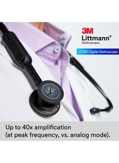 Littmann 3M™ Littmann® CORE Digital Stethoscope, Black Chestpiece, Tube, Stem and Headset, 27 inch, 8480  - Image 1
