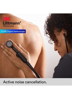 Littmann 3M™ Littmann® CORE Digital Stethoscope, Black Chestpiece, Tube, Stem and Headset, 27 inch, 8480  - Image 2
