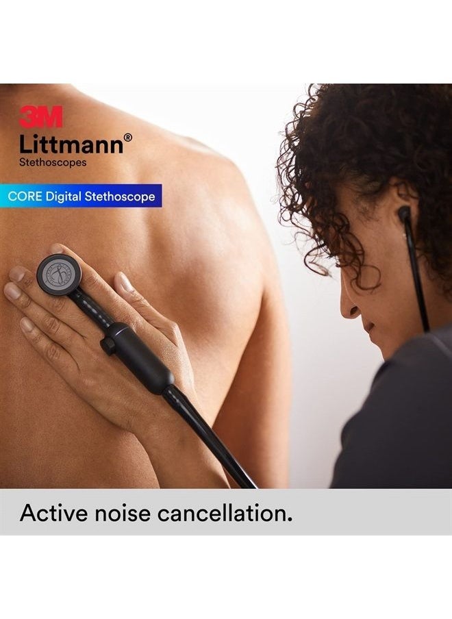 Littmann 3M™ Littmann® CORE Digital Stethoscope, Black Chestpiece, Tube, Stem and Headset, 27 inch, 8480  - Image 2