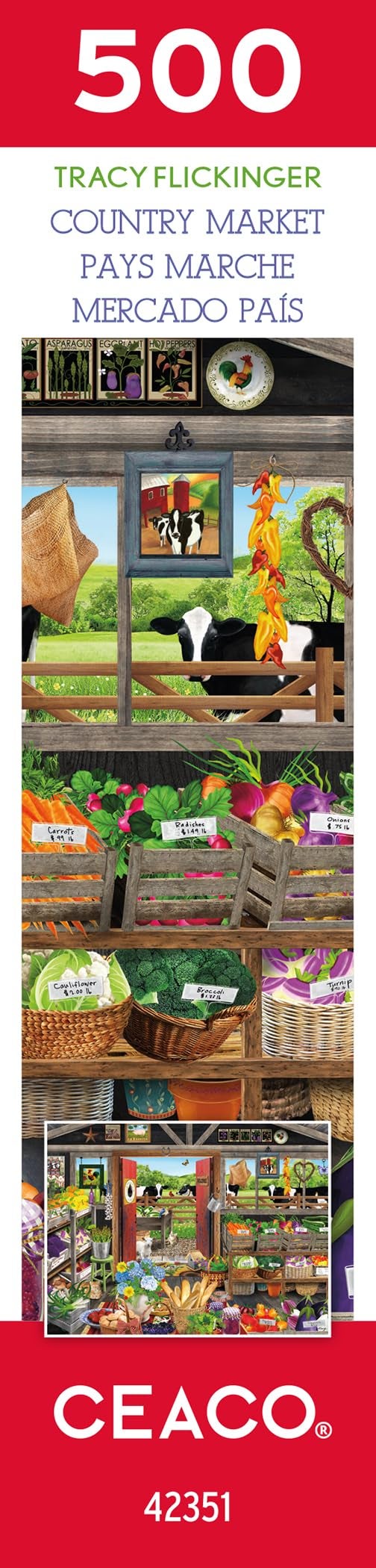 Ceaco - Tracy Flickinger - Country Market - 500 Piece Jigsaw Puzzle - Image 4