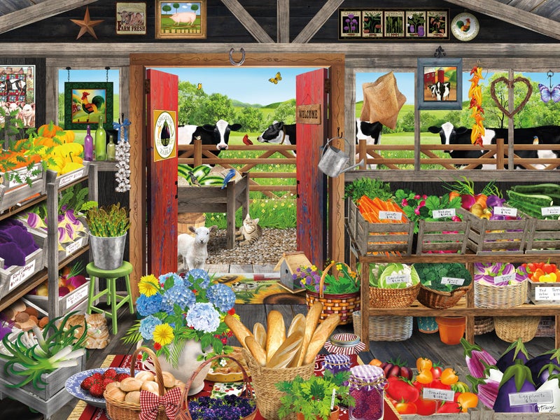 Ceaco - Tracy Flickinger - Country Market - 500 Piece Jigsaw Puzzle - Image 1