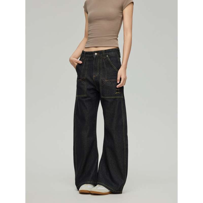 Unisex Casual Daily Denim Jeans - Image 2