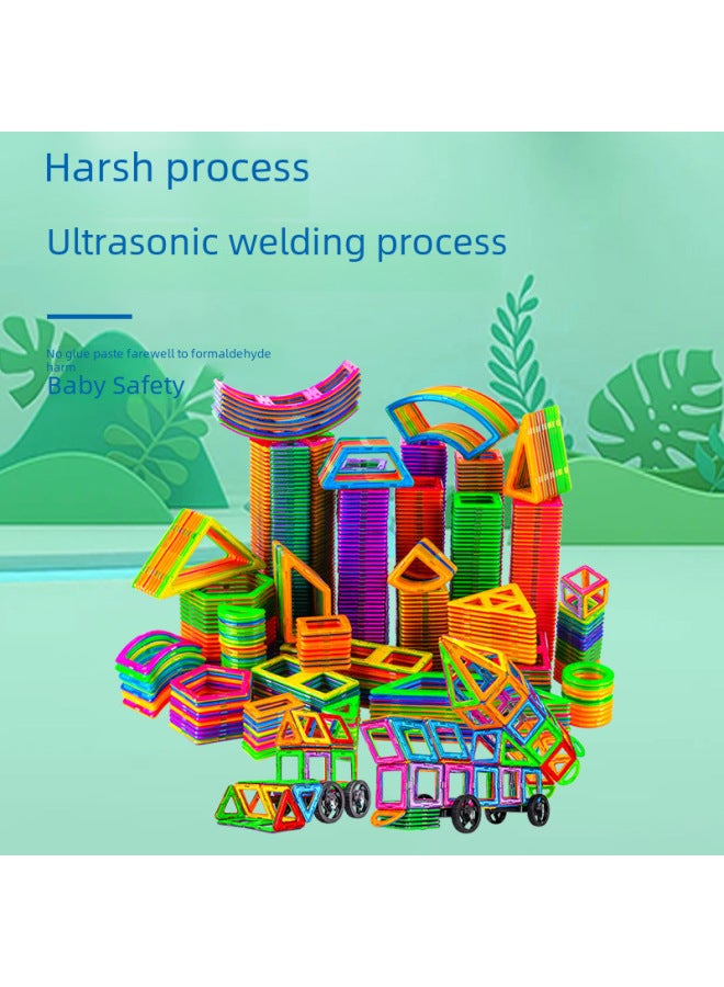 Hot Boy Pure Magnetic Film Children's Toy Girl's Magnet Puzzle Assembled Magnetite Building Blocks-Color:Medium 30PCs Set ※ Send Color Box ※ Primary Experience Pack ※-Specifications:Pure Magnetic Sheet Set - Image 4