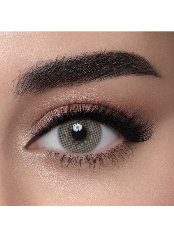 لينس مي ملاكيت عدسات لاصقة للاستخدام لمدة 6 اشهر، عدسات لاصقة ملونة، عدسات لاصقة تجميلية، عدسات لاصقة رمادية، عبوة من عدستين - Image 3