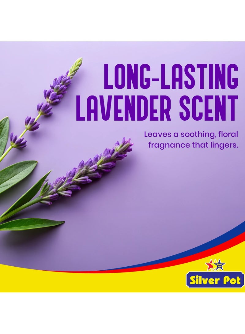 Silver Pot Lavender Floor Cleaner Liquid – Twin Pack (2x3L) Antibacterial Surface Cleaning Solution with Soothing Lavender Scent for Tiles, Marble, Wood, and Laminate Floors - Image 5