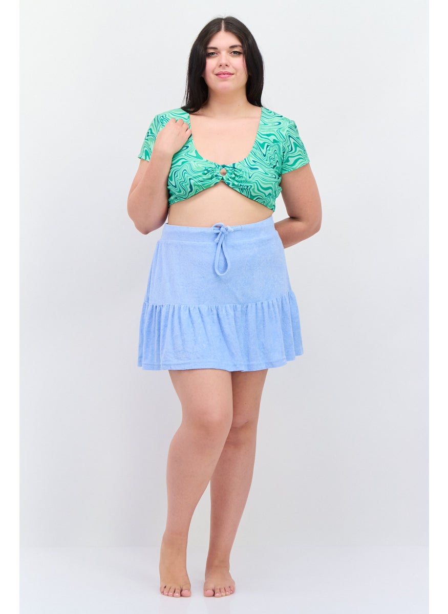 BRAVE SOUL Women Abstract Printed Beachwear, Green  - Image 4