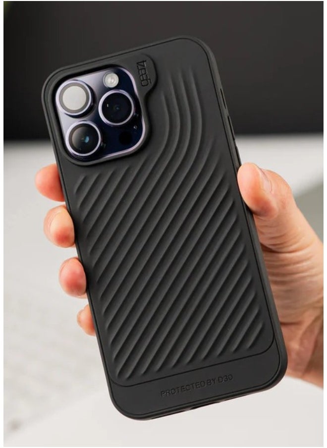 Gear4 High Quality iPhone 14 Plus Case Maximum Drop and Scratch Protection Compatible with MageSafe Wireless Charging - Black  - Image 1