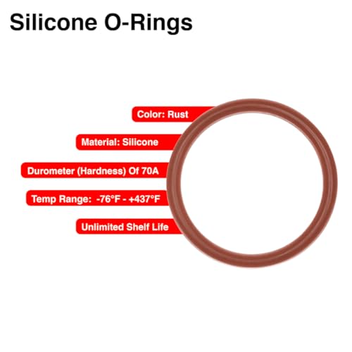 Mr O-Ring 218 Silicone O-Ring, 70A Durometer, Red, 1-1/4" ID, 1-1/2" OD, 1/8" Width (Pack of 10) - Image 3