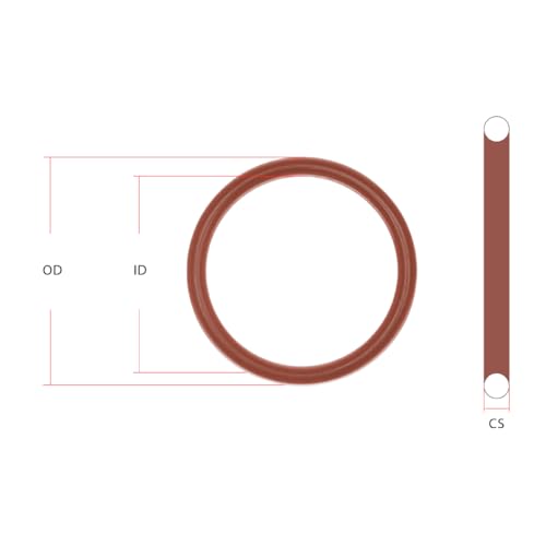 Mr O-Ring 218 Silicone O-Ring, 70A Durometer, Red, 1-1/4" ID, 1-1/2" OD, 1/8" Width (Pack of 10) - Image 2