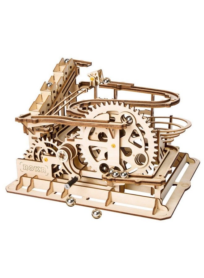 روكر مجموعة ألغاز خشبية ثلاثية الأبعاد من ROKR - مجموعة نماذج ميكانيكية للكبار، ألعاب أفعوانية يدوية الصنع، هدايا للأولاد/البنات (باركور الرخام) - Image 1