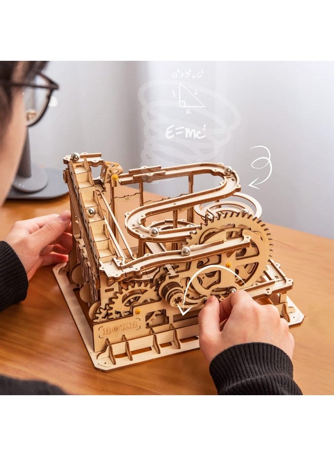 روكر مجموعة ألغاز خشبية ثلاثية الأبعاد من ROKR - مجموعة نماذج ميكانيكية للكبار، ألعاب أفعوانية يدوية الصنع، هدايا للأولاد/البنات (باركور الرخام) - Image 4