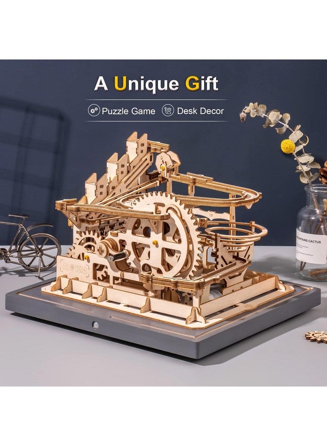 روكر مجموعة ألغاز خشبية ثلاثية الأبعاد من ROKR - مجموعة نماذج ميكانيكية للكبار، ألعاب أفعوانية يدوية الصنع، هدايا للأولاد/البنات (باركور الرخام) - Image 2