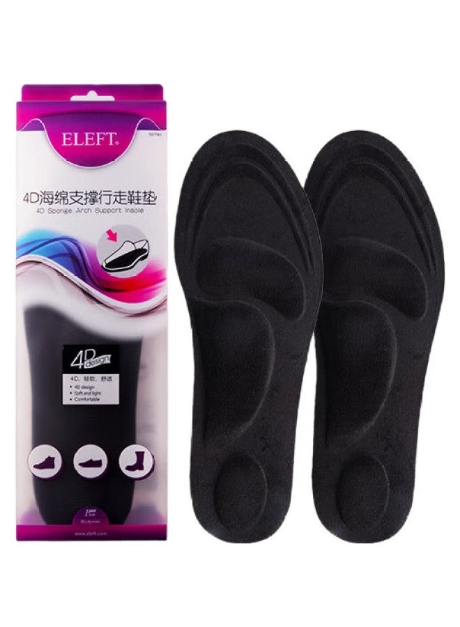 ELEFT Watsons Award-Winning Brand Eleft 4D Foam Support Sports Insoles, Breathable, Sweat-Absorbing, Massage, Black Men'S Style - Image 2