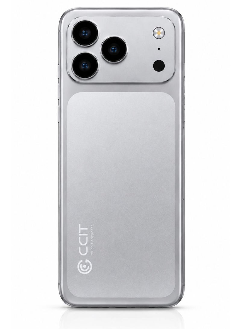 سي سي اي تي هاتف ذكي  CCIT M17 PRO MAX  شاشة FHD+ 7.2 بوصة بطارية 6000 مللي أمبير ثنائي الشريحة فضي - Image 3