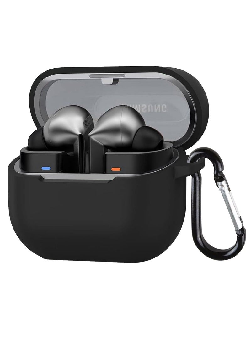 ( for Galaxy Buds 3 Pro / Buds 3 ) Case, Premium Silicone Case with Carabiner Shockproof Soft Silicone Protective Case for Men,Women - Image 1