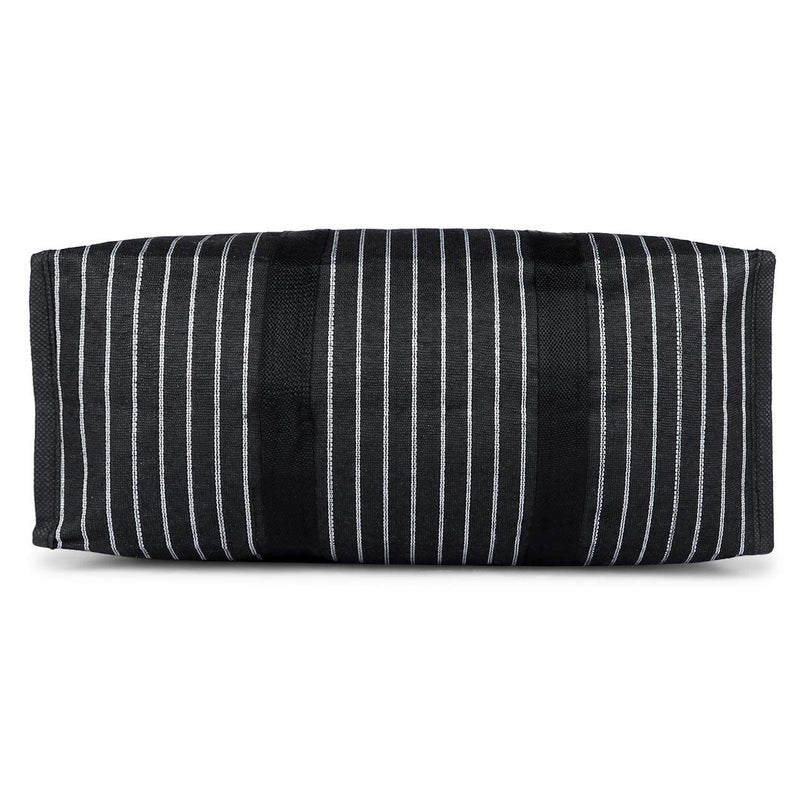 GIRIK GIRIK Multipurpose Reusable Grocery Bags 2Pack Foldable Washable Large Storage Bins Basket Organizer Grocery Vegetable Canvas Shopping Tote Bag Black  - Image 3