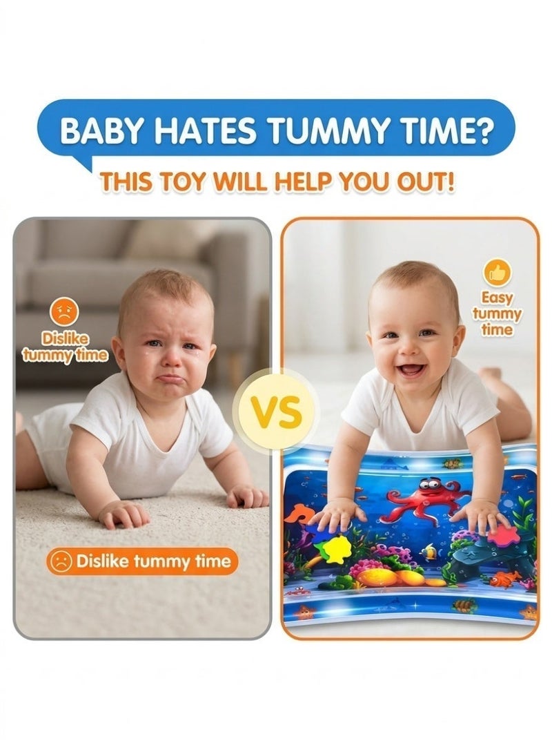 Baby Inflatable Water Play Mat – Aquarium Mat for Infants, Promote Baby Motor & Sensory Development, Grow Through Play Sensory Stimulation, Gift for Boys Girls - Image 5