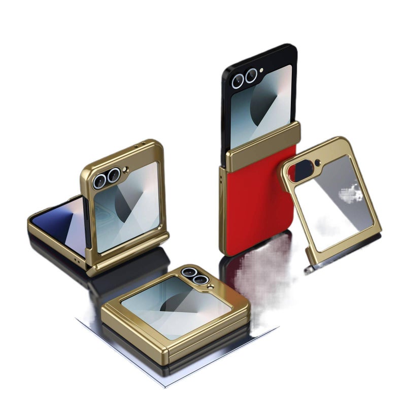 غطاء واقي | أحمر | PC | حماية من السقوط | مقاوم لبصمات الأصابع | مقاوم للصدمات لـ Samsung Galaxy Z Flip 6 - Image 1