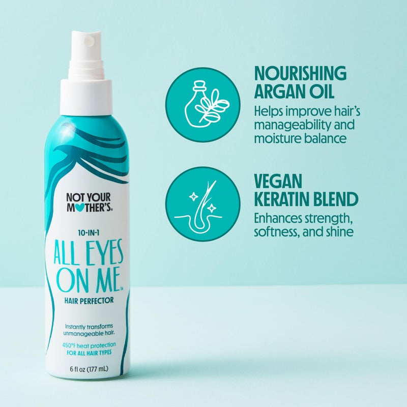 Not Your Mother's ليس أمك - كل العيون عليّ 10 في 1 مثالي للشعر (عبوة من 3) - 6 أونصة سائلة - واقي حراري للشعر - رذاذ مرطب لفك تشابك الشعر والتحكم في التجاعيد - Image 3